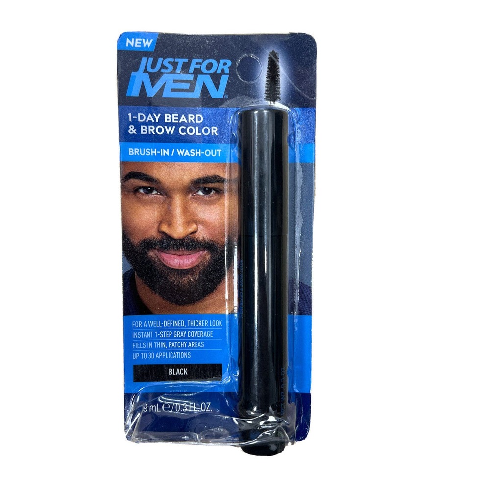 JUST FOR MEN 1-Day BEARD & BROW Temporary COLOR for Beard & Eyebrows BLACK